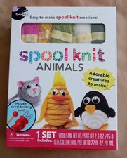 SpiceBox Spool Knit Animals Set Wool Creations-Knitting For Kids NEW