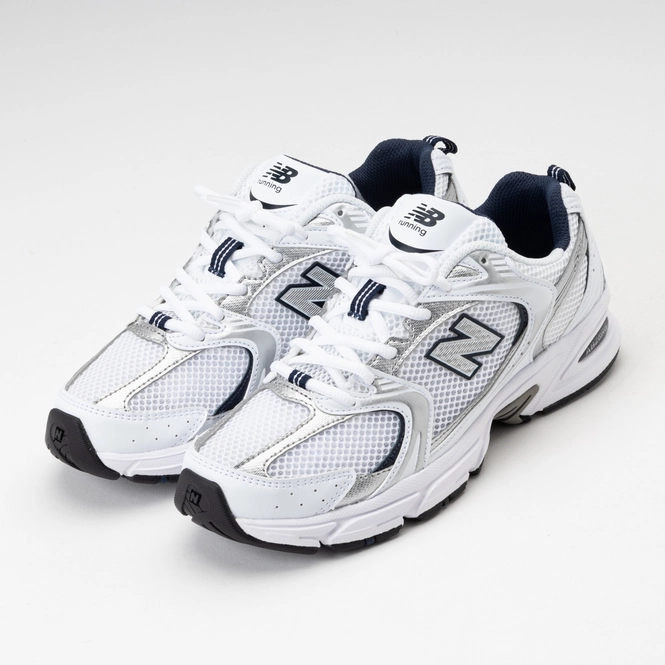 New Balance 530 White Silver Navy Men's White Sports Sneaker