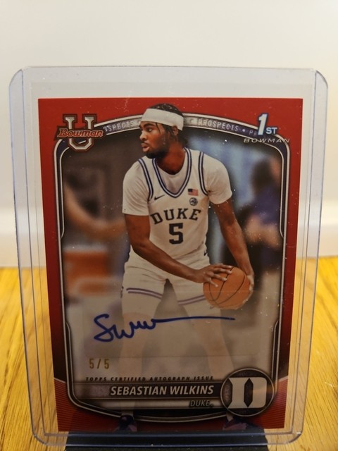 Topps Bowman 1st Basketball Sebastian Wilkins Auto 5/5