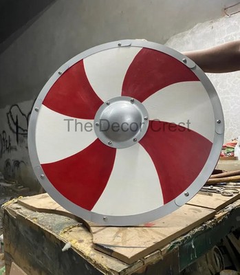 Handcrafted Medieval Wooden Shield Warrior Authentic Battle Shield
