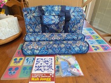 Kyerlish American Mahjong Tile Set (Blue) 166 Tiles, Trays, accessories And Bag