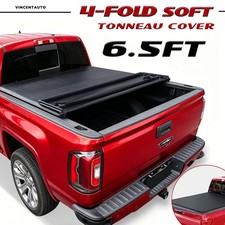 Soft Quad-fold Tonneau Cover For 2015-2026 Ford F-150 6.5ft Truck Bed Cover