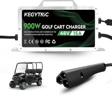 NEW Golf Cart Battery Charger 15 Amp 48 Volt EZGO RXV  TXT Charger, 3-Pin Plug