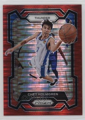 2023-24 Panini Prizm Red Seismic Prizm 45/299 Chet Holmgren #115 0ik8