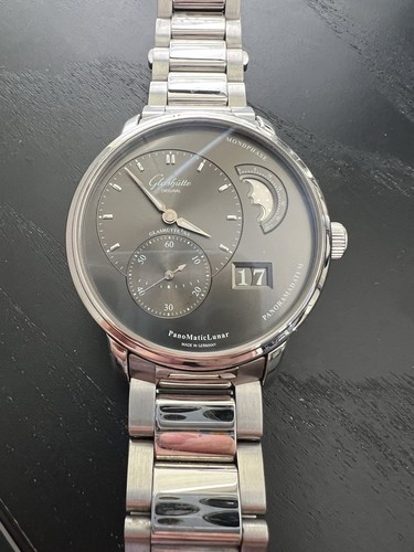 Glashutte Original PanoMaticLunar Grey With Authentic Glashutte Stainless Steel