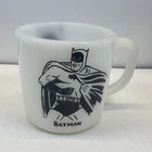 Vintage 1966 Batman Coffee Mug Milk Glass Westfield Heat Proof Cup - SEE PICS