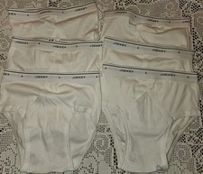 Vntg Lot 6 Men's Jockey Classic White Briefs Y Front Tighty Whities 32 Cotton