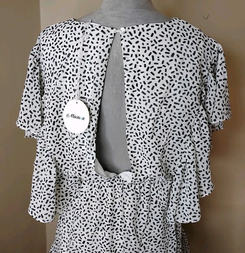 Macaron Mini Dress Womens Size S Fairy Open Back Summer Party NWT - Picture 9 of 12