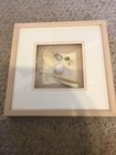 VINTAGE SEASHELL SHADOW BOX PICTURE SIGNED 11x11 ORIG OWNER EUC BEACH  — photo 1
