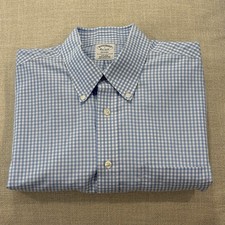 Brooks Brothers L/S Button Shirt Men  s L Regent Fit Non-Iron Gingham Check