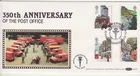 GB Stamps First Day Cover 350 Years Royal Mail Public Service, Union BENHAM 1985