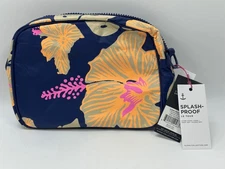 Aloha Collection Pape'ete by Samudra Neon Moon on Navy Crossbody Bag NWT
