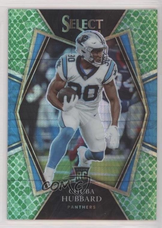 2021 Panini Select Premier Level Dragon Scale Prizm 59/89 Chuba Hubbard #176 4f5