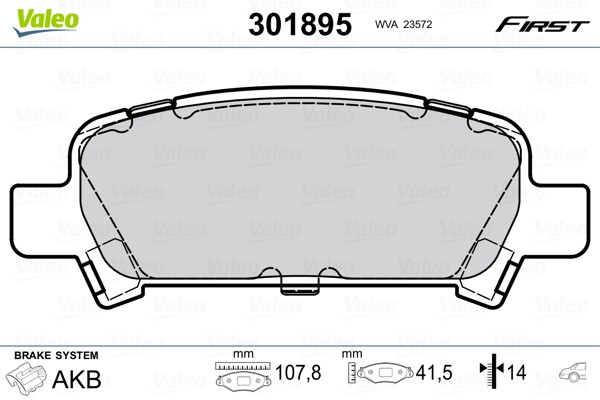 Fits VALEO 301895 BRAKE PADS FIRST  ⭐UK Stock⭐