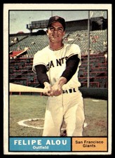 1961 Topps Baseball Card Felipe Alou San Francisco Giants #565 EX+