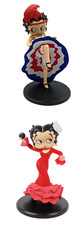 Set with 2 Figurines BETTY BOOP DANCE French Cancan + Flamenco - 12cm PVC LBB9