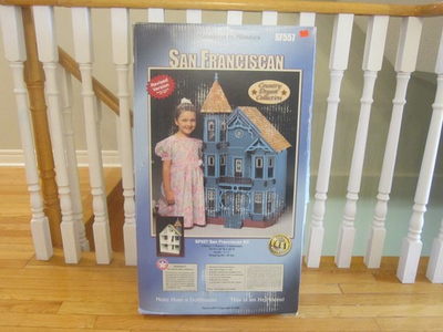 #ad Vintage Dura Craft Wood Dollhouse Kit San Franciscan Mansion SF 557 NOS Open Box $274.99