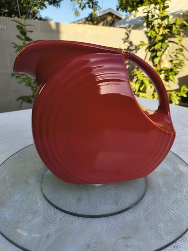 Fiesta Ware Scarlet Red Large 7" Disc Pitcher