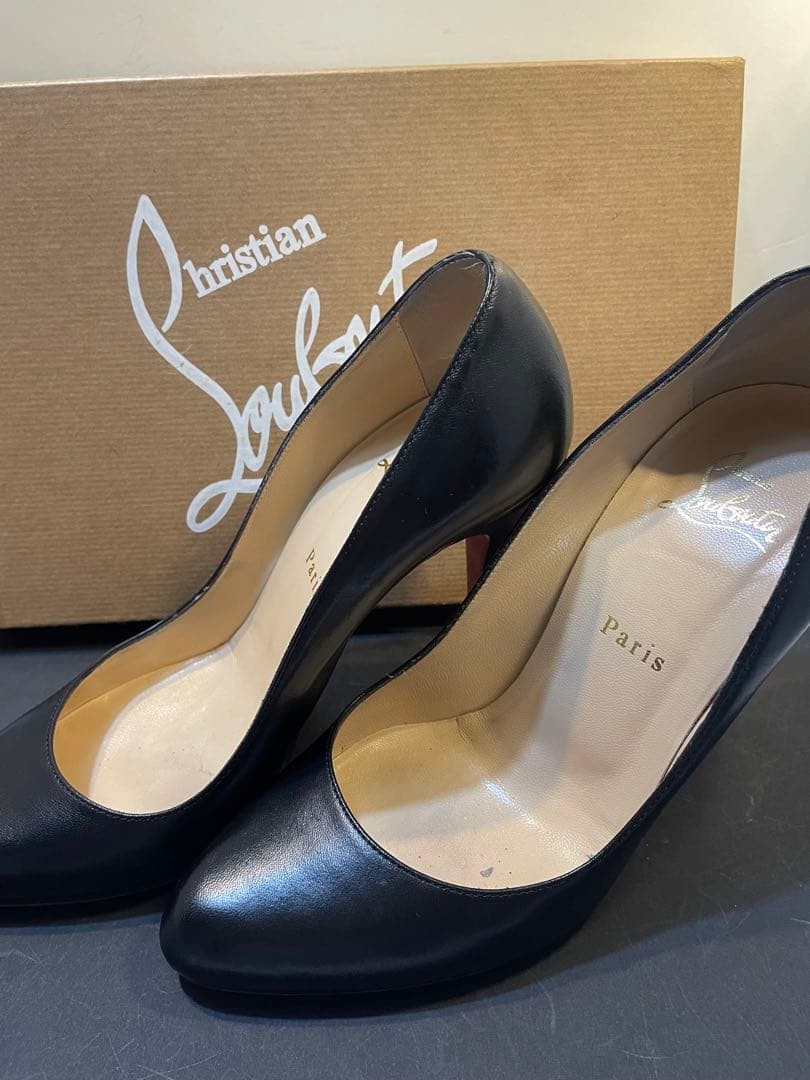 Rare Christian Louboutin Heels Size 38.5 Red Sole Authentic Women's Shoes