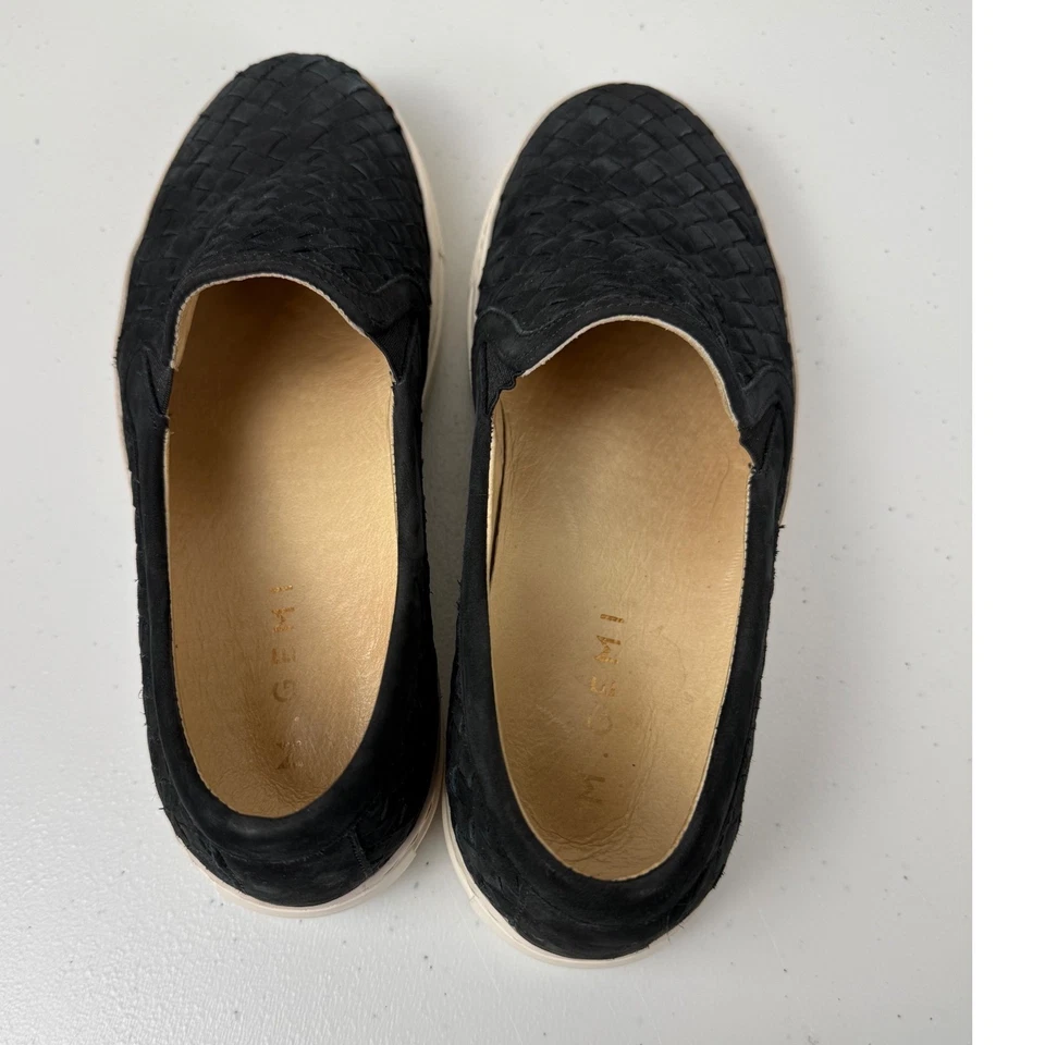 M. Gemi Womens The Cerchio Black Woven Nubuck Suede Sneakers Loafers EU37/US 7 - Image 2 of 4