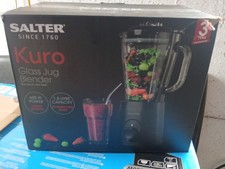 Salter Glass Jug Blender 1.5L Blending Stainless Steel Blade Smoothie Maker Kuro