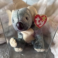 Ty Beanie Baby Eucalyptus the Koala Bear DOB April 28 1999 MWMT in Plastic Case