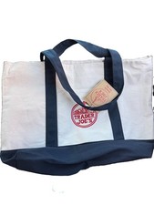 Trader Joe  s Canvas Tote Shopping Bag - LARGE CLASSIC NAVY BLUE - NEW TAGS US