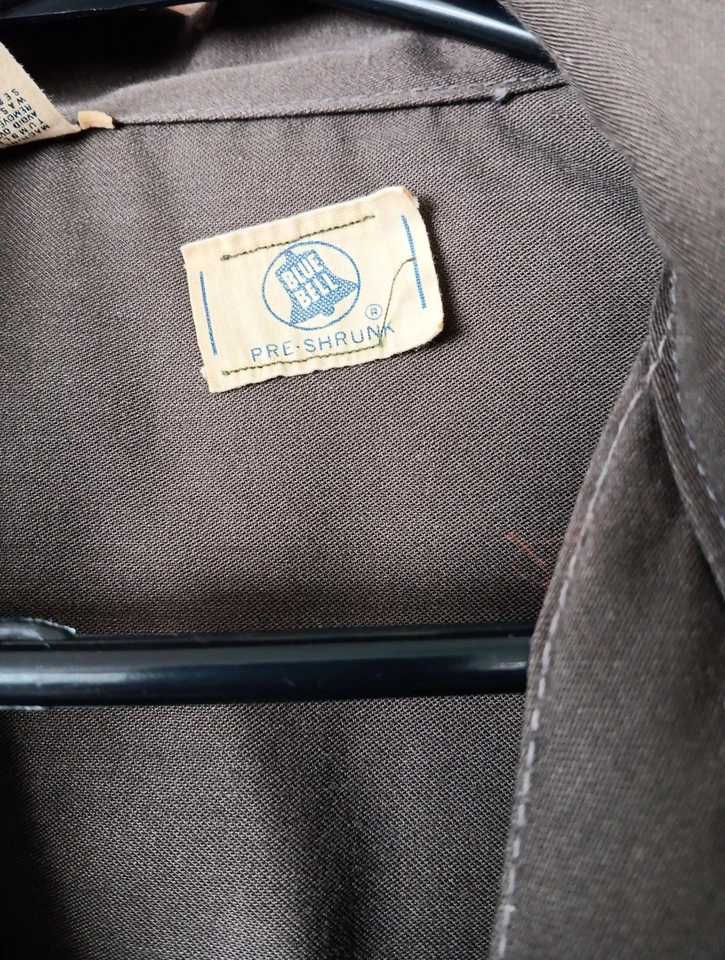 Mono Denim Vintage Retro Wrangler Azul Campana Marrón Talla 40 Regular Foto 3 de 4