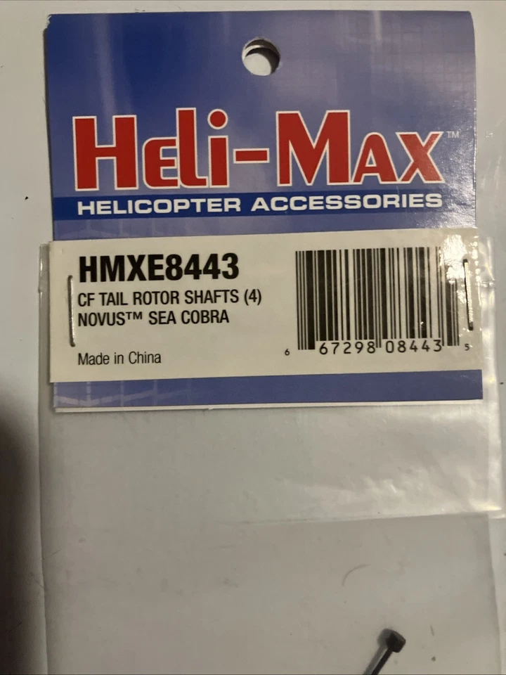 Helimax Novus Sea Cobra HMXE8443 CF Tail Rotor Shafts & HMXE8571 Pins - Image 3 of 4