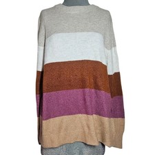Striped Pull Over Sweater Size 1X