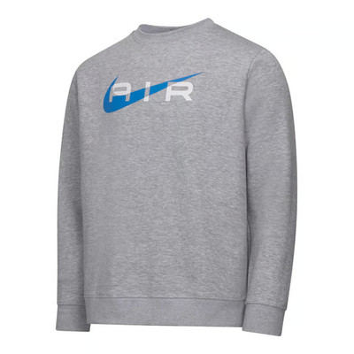 Nike Grau Sweatshirt Herren Crew Top Pullover Fleece Hoody Sport Oberteil Sweatshirt