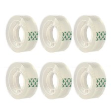 6 Rolls Transparent Tape Refills Rolls, Clear Tape, 3/4 x 1000