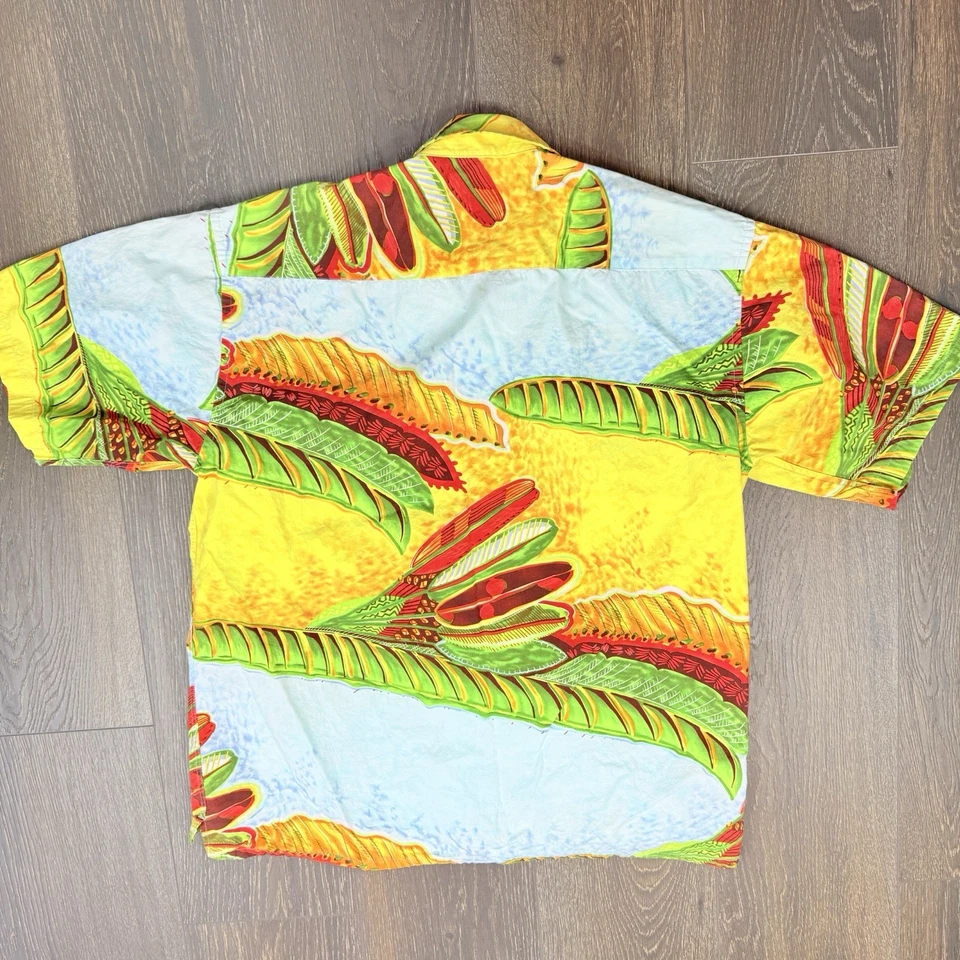 CAMPIA TIKI ISLAND Men's Button Up Shirt Short Sleeve Hawaiian Style XL - Image 4 of 4