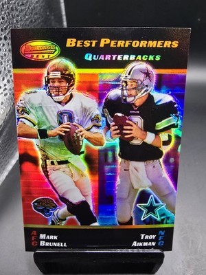 2000 Bowman's Best Troy Aikman Mark Brunell #95 HOF