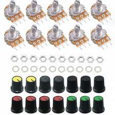 US Stock 10 Units 10K B10K OHM Linear Taper Rotary Potentiometer POT with Knob