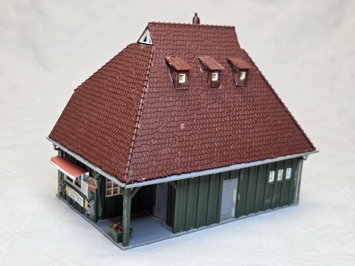 VOLLMER 52487 H0 GRANERO FIJO CON QUIOSCO terminado de construir COLECCIONISTA VINTAGE MODELISMO FERROVIARIO  | Zustand: Gebraucht