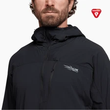 NEW W/ TAGS SITKA AMBIENT 100 BLACK HOODED WINTER HUNTING STEALTH JACKET XLT