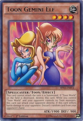 Toon Gemini Elf - BP03-EN014 - Rare - 1st Edition - Moderately Played