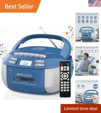 Classic Modern Boombox with Bluetooth & Dual Stereo Speakers - Perfect for Home