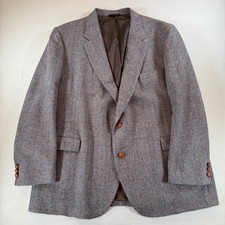Stafford Mens Brown Herringbone Wool Sport Coat Blazer Jacket No Size in Tags