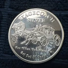 STAGECOACH SILVER, 1oz FRACTIONAL SILVER ART ROUND, .999 SILVER!
