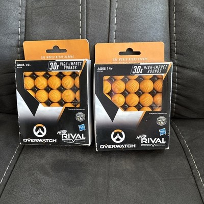 2 NERF Rival Overwatch  30 Rounds  High Impact Rival Balls Refill Pack  60 TOTAL