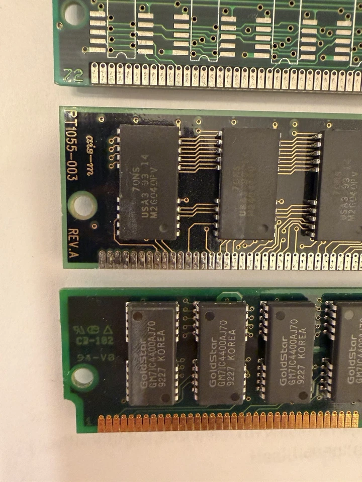 Lote de 4 Módulos RAM SIMM 30 Pines De Colección 4 MB Cada Siemens Goldstar EE. UU. 16 Mb Foto 3 de 4