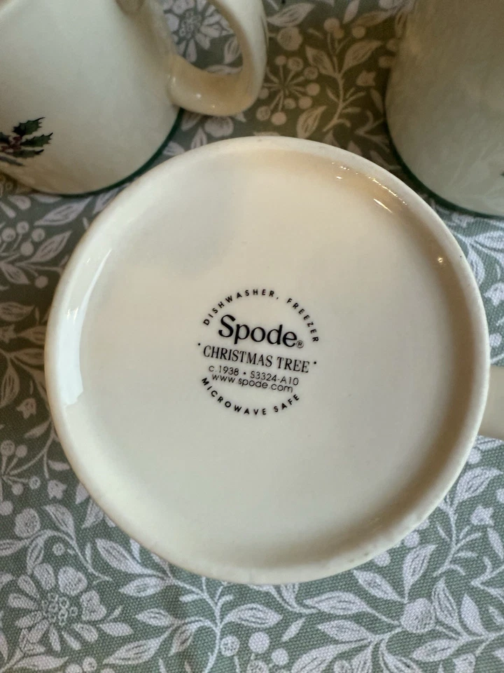 Set Of 3 Spode "Christmas Tree" Earthenware Mug Made in England - Image 4 of 4