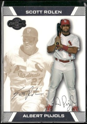 2007 Topps Co-Signers Gold /225 Albert Pujols Scott Rolen #75 Cardinals