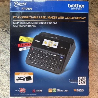 Brother P-Touch PT-D600 PC-Connectable Label Maker USB Color Display Thermal