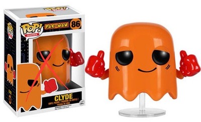Funko Pop Clyde 86 Pac Man Arcade Ghost Retro Video Games Vinyl Figure No Box
