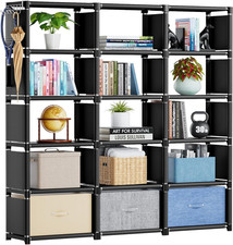 Book Shelf Cube Storage Organizer DIY Bookcase Portable Metal Bookshelf