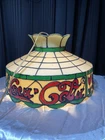 Vintage Coca Cola Tiffany Style Plastic  Hanging Light Fixture Lamp
