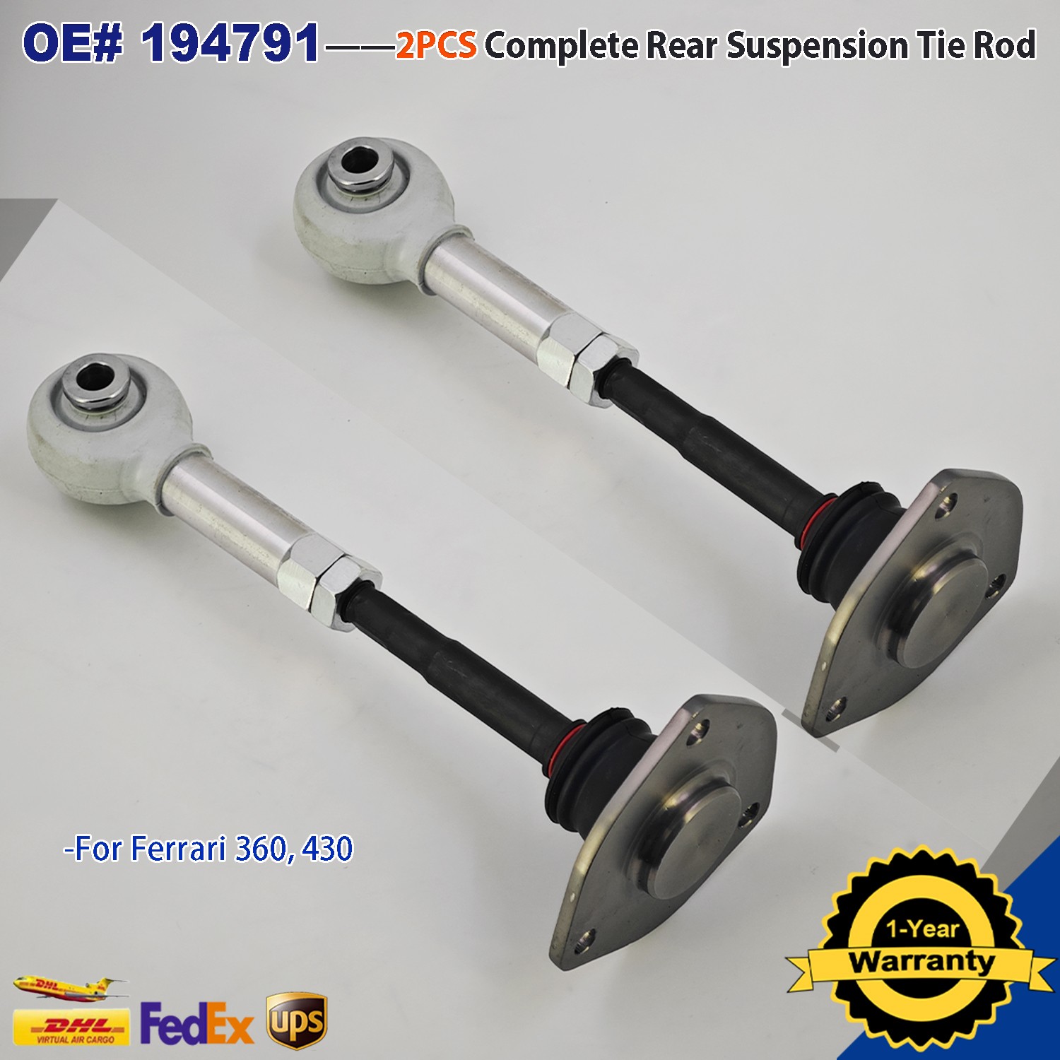 Ferrari 360 2007-2024 Rear Tie rod ends 2 pcs P/N 194791